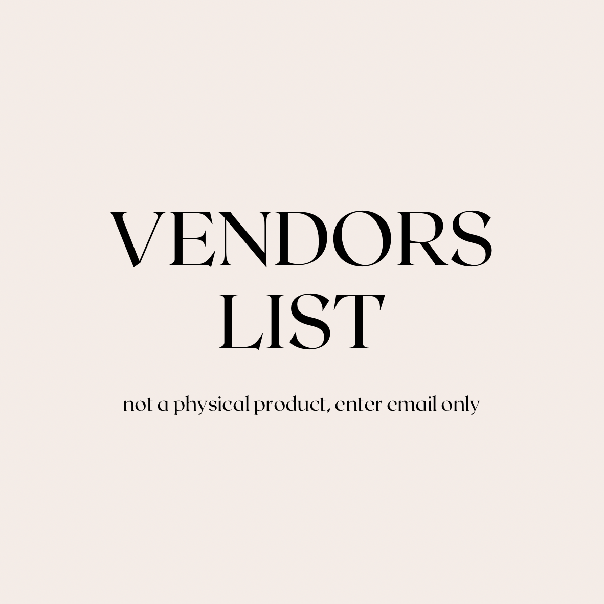 Full Vendors List